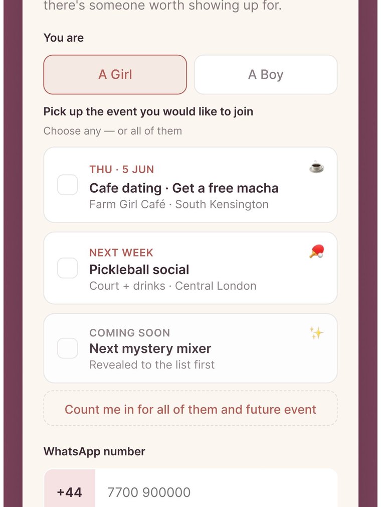 The old span of attention: choosing which single evening to come to