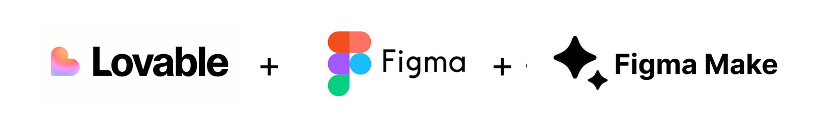 Lovable, Figma and Figma Make logos