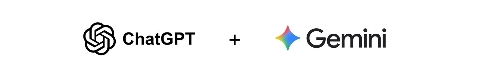 ChatGPT and Gemini logos