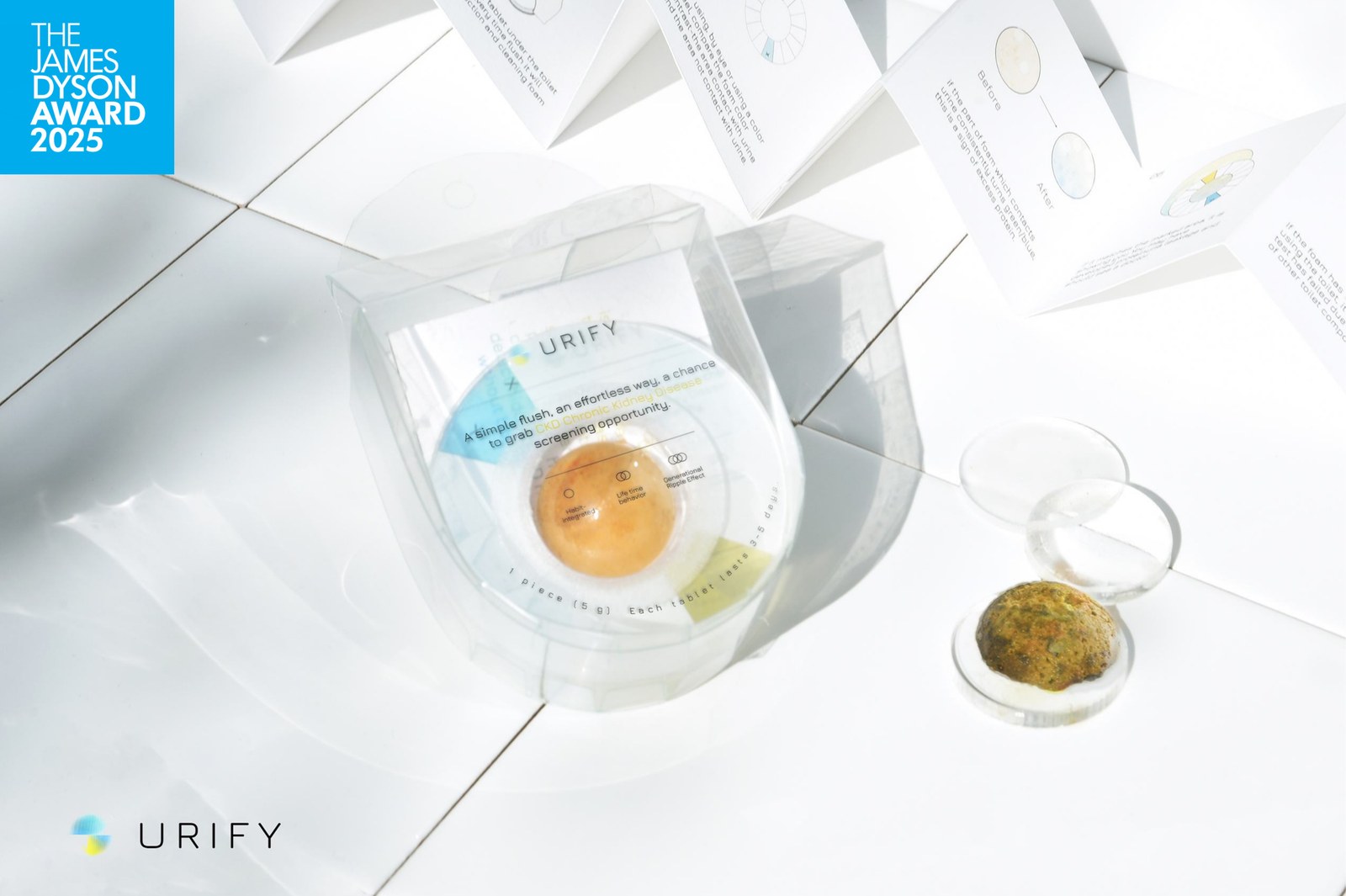 The Urify product, photographed for its James Dyson Award 2025 entry